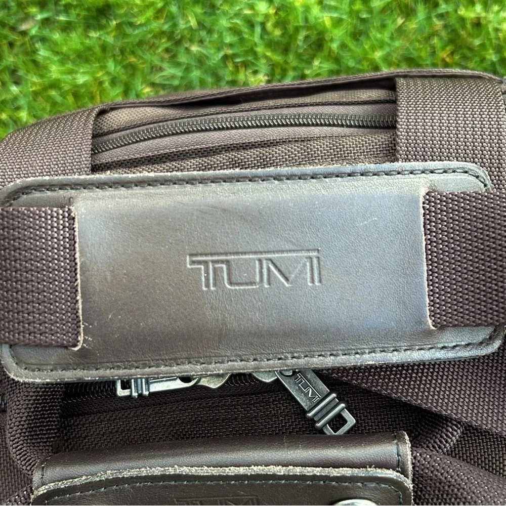 TUMI Canvas and Leather Carryon Duffle Travel Bag Chocolate Brown | Made in USA